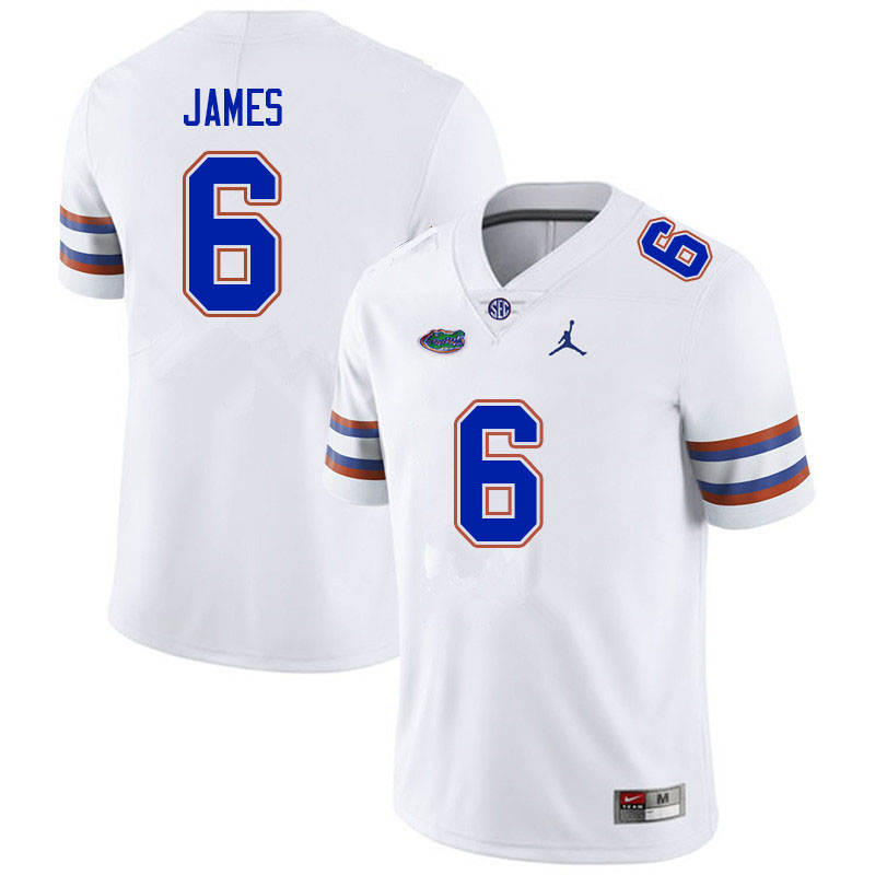 Men #6 Shemar James Florida Gators College Football Jerseys Sale-White